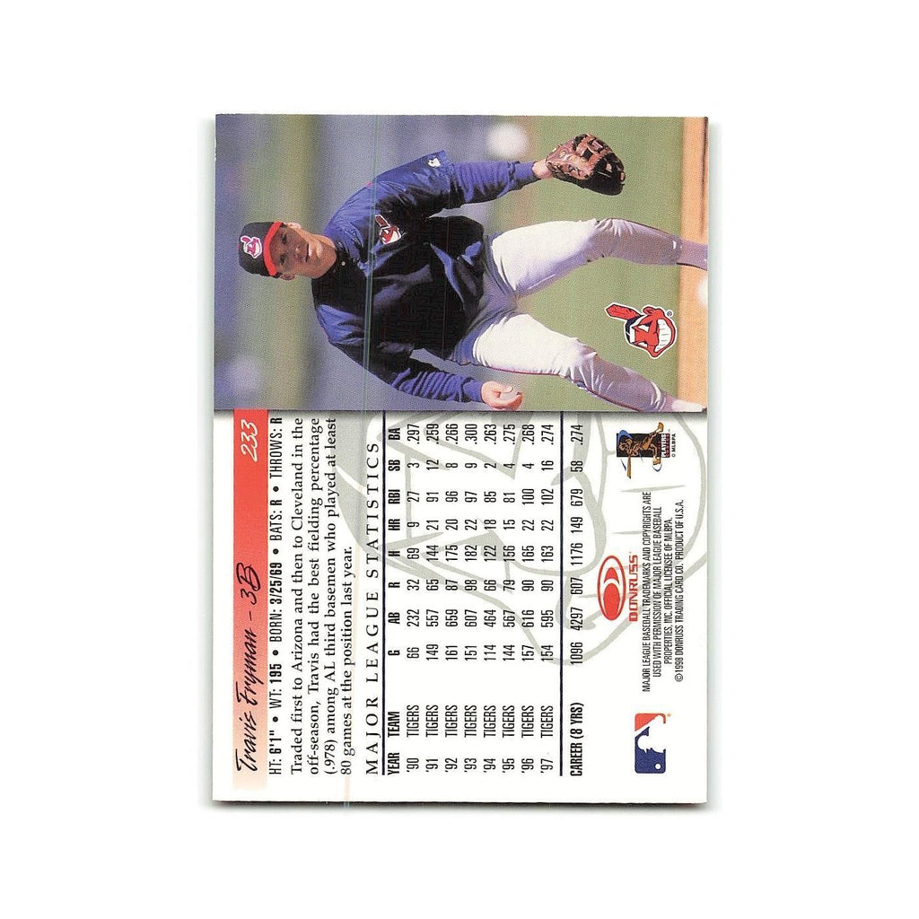 Travis Fryman 1998 Donruss #233 Cleveland Indians Baseball Card NM
