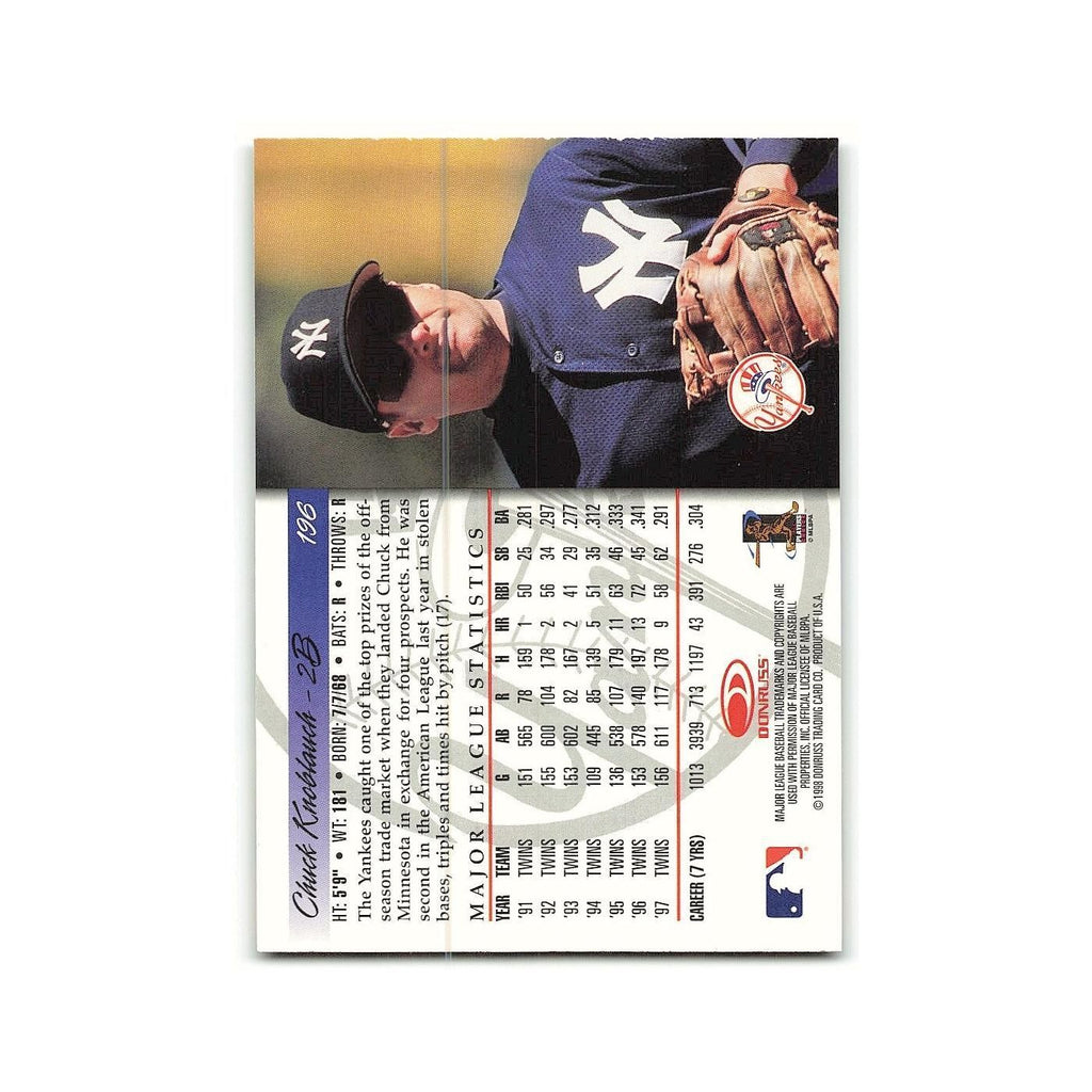 Chuck Knoblauch 1998 Donruss #196 New York Yankees Baseball Card NM