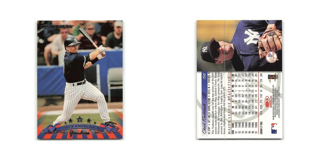 Chuck Knoblauch 1998 Donruss #196 New York Yankees Baseball Card NM