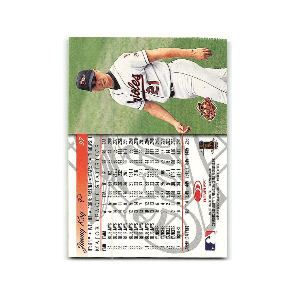 Jimmy Key 1998 Donruss #97 Baltimore Orioles Baseball Card NM