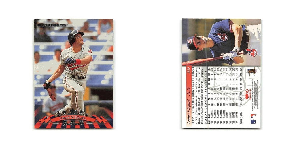 Omar Vizquel 1998 Donruss #229 Cleveland Indians Baseball Card NM