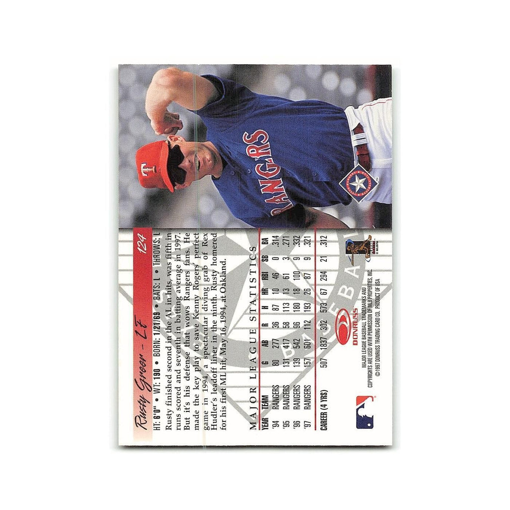 Rusty Greer 1998 Donruss #124 Texas Rangers Baseball Card NM