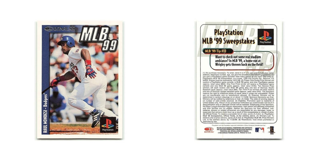 Raul Mondesi 1998 Donruss #NNO Los Angeles Dodgers Baseball Card NM