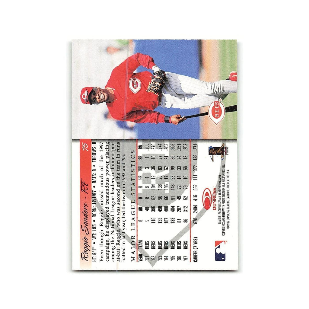 Reggie Sanders 1998 Donruss #75 Cincinnati Reds Baseball Card NM