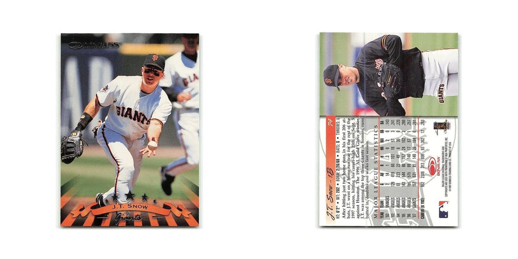 J.T. Snow 1998 Donruss #74 San Francisco Giants Baseball Card NM