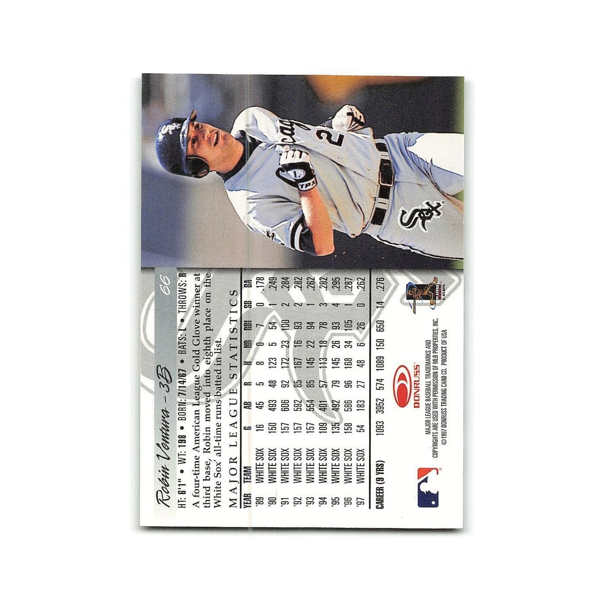 Robin Ventura 1998 Donruss #66 Chicago White Sox Baseball Card NM