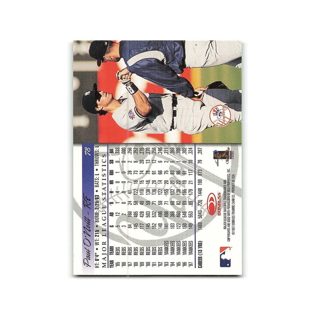Paul O'Neill 1998 Donruss #78 New York Yankees Baseball Card NM