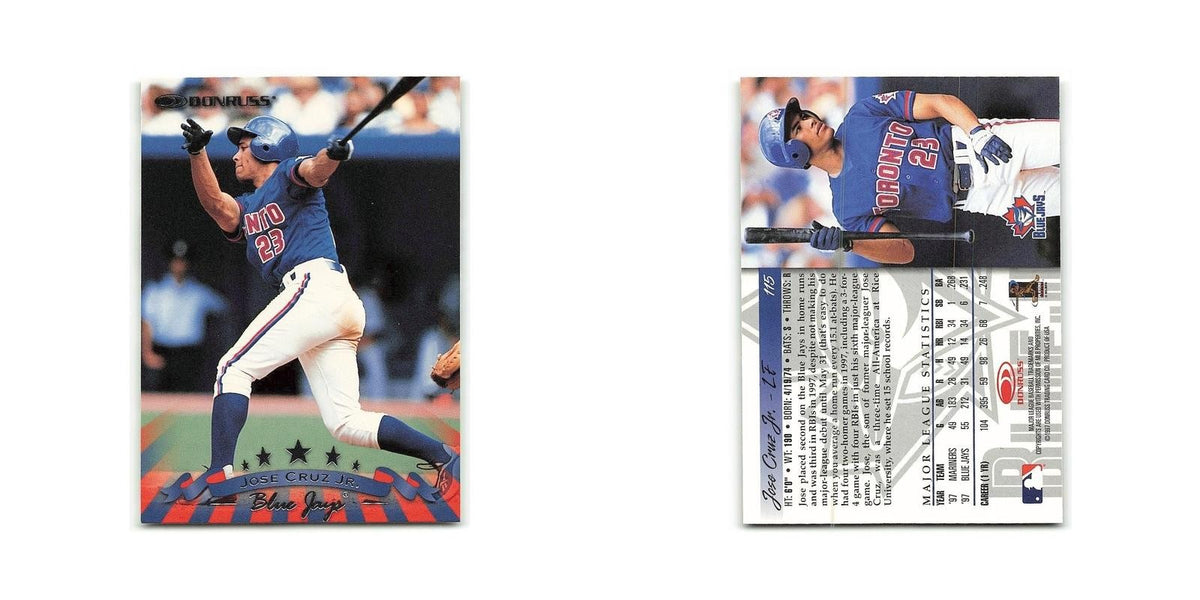 Jose Cruz Jr. 1998 Donruss #115 Toronto Blue Jays Baseball Card NM