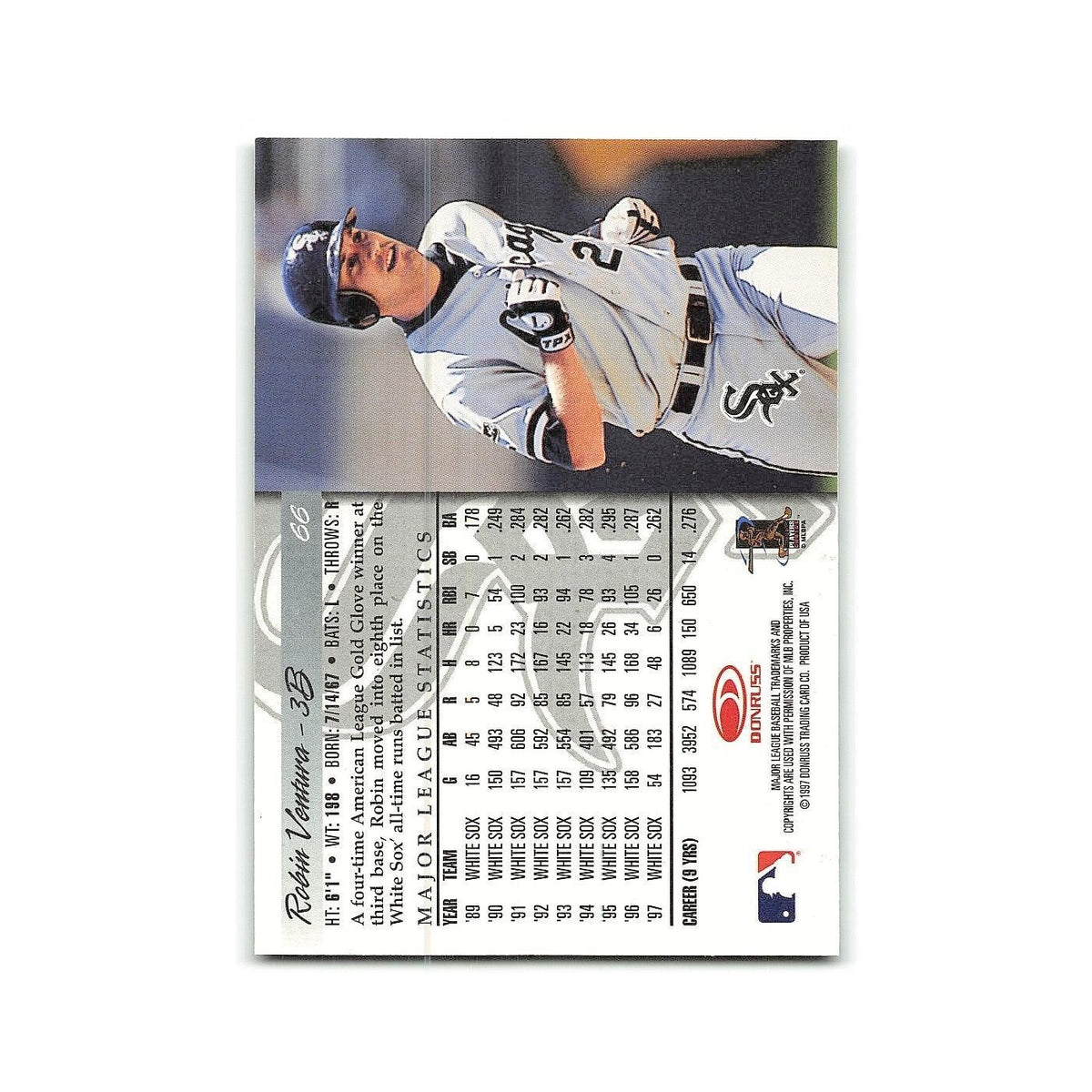 Robin Ventura 1998 Donruss #66 Chicago White Sox Baseball Card NM