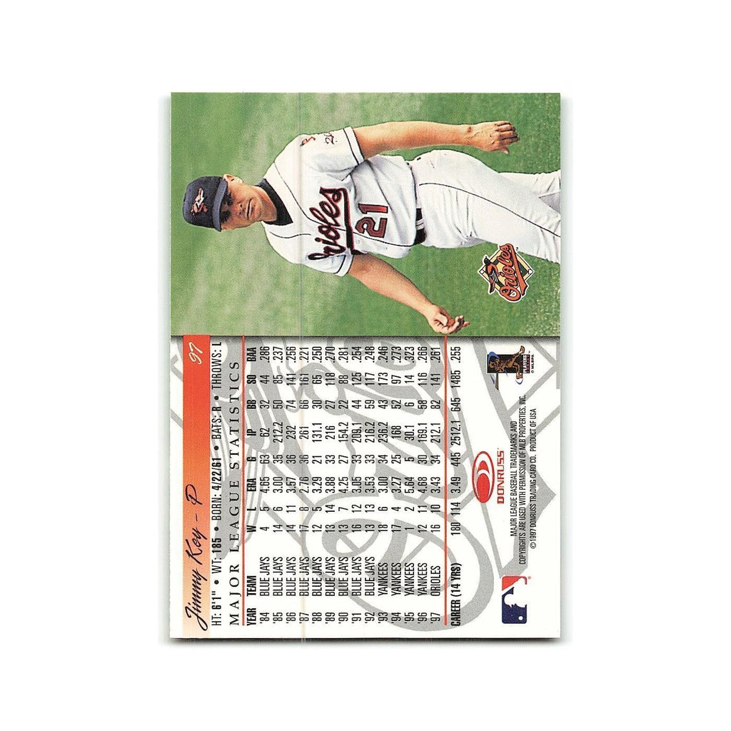 Jimmy Key 1998 Donruss #97 Baltimore Orioles Baseball Card NM