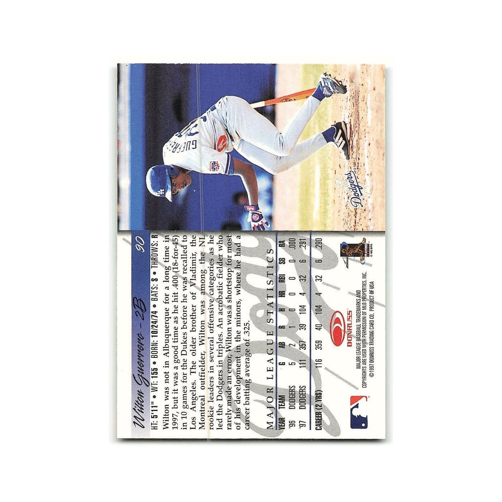 Wilton Guerrero 1998 Donruss #90 Los Angeles Dodgers Baseball Card NM