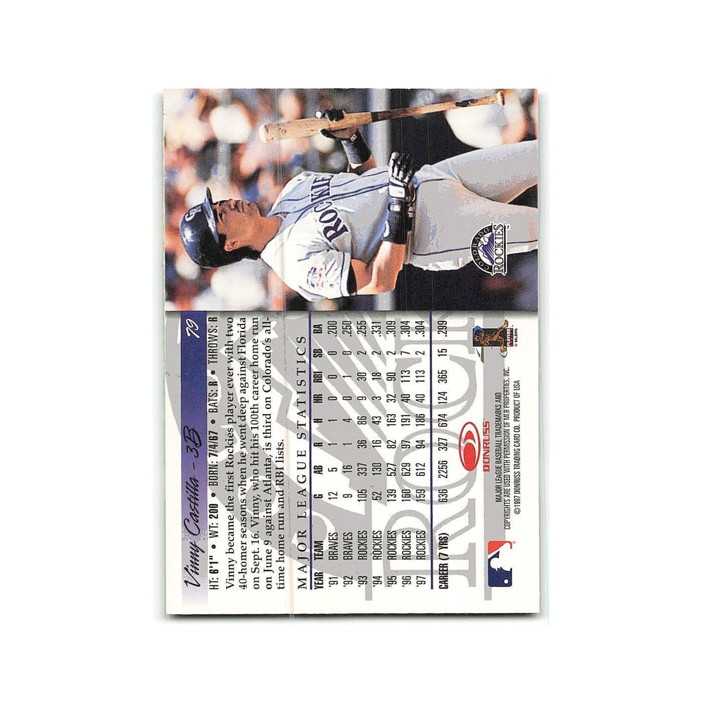 Vinny Castilla 1998 Donruss #79 Colorado Rockies Baseball Card NM