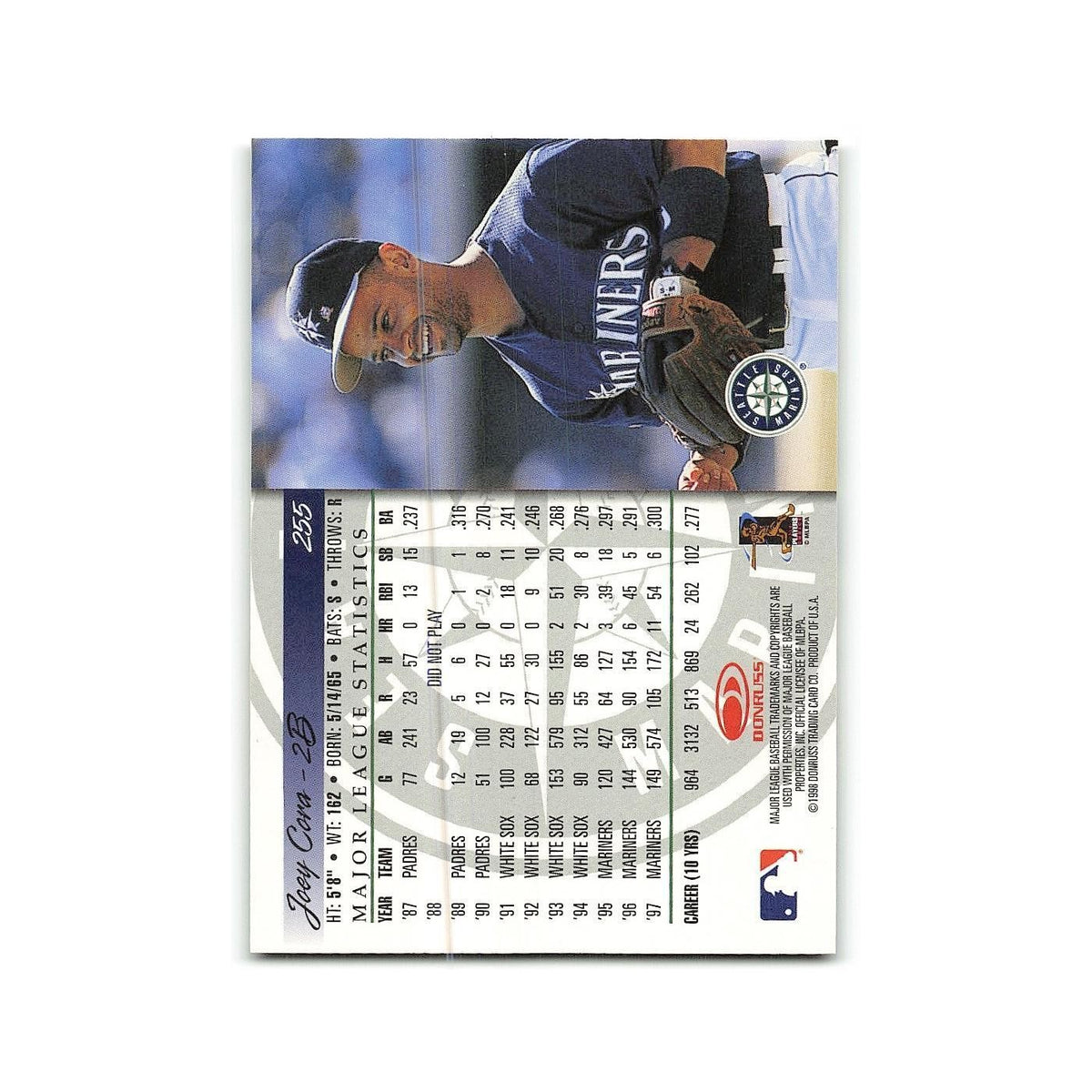 Joey Cora 1998 Donruss #255 Seattle Mariners Baseball Card NM
