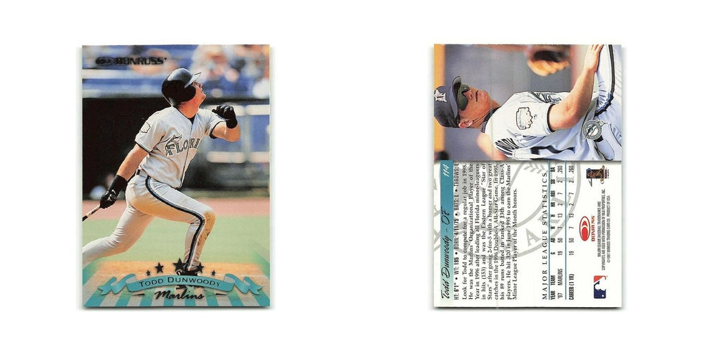 Todd Dunwoody 1998 Donruss #114 Florida Marlins Baseball Card NM