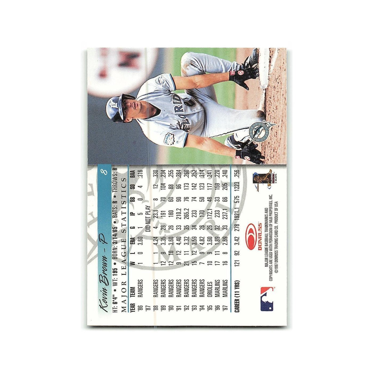 Kevin Brown 1998 Donruss #8 Florida Marlins Baseball Card NM
