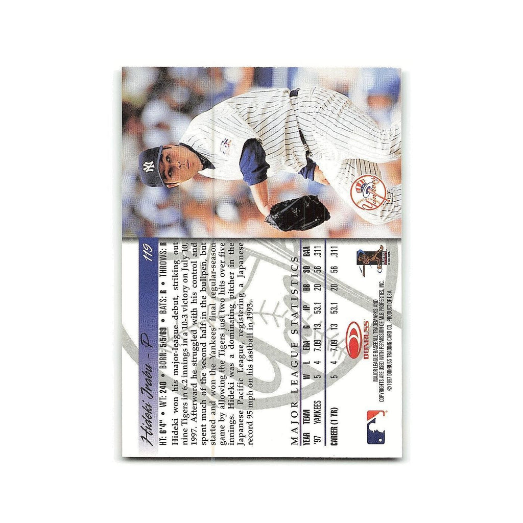 Hideki Irabu 1998 Donruss #119 New York Yankees Baseball Card NM