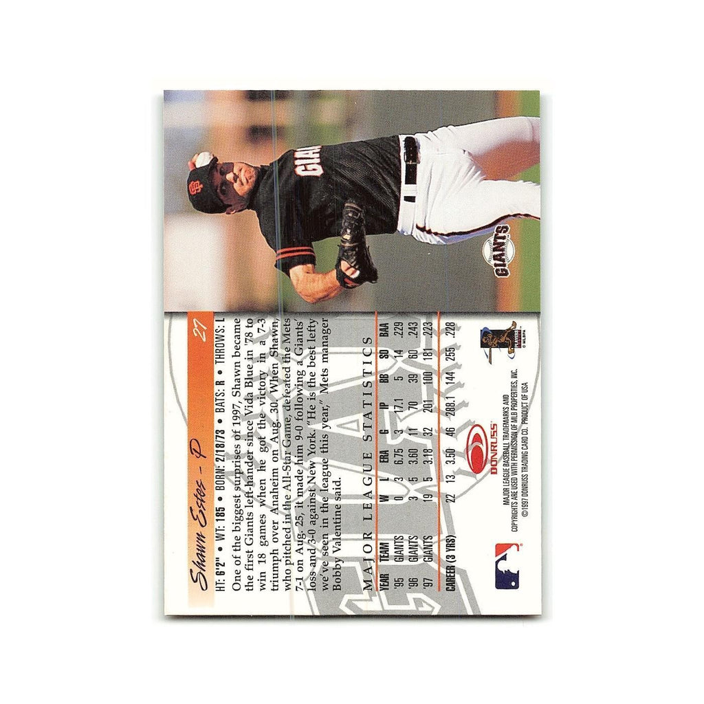 Shawn Estes 1998 Donruss #27 San Francisco Giants Baseball Card NM