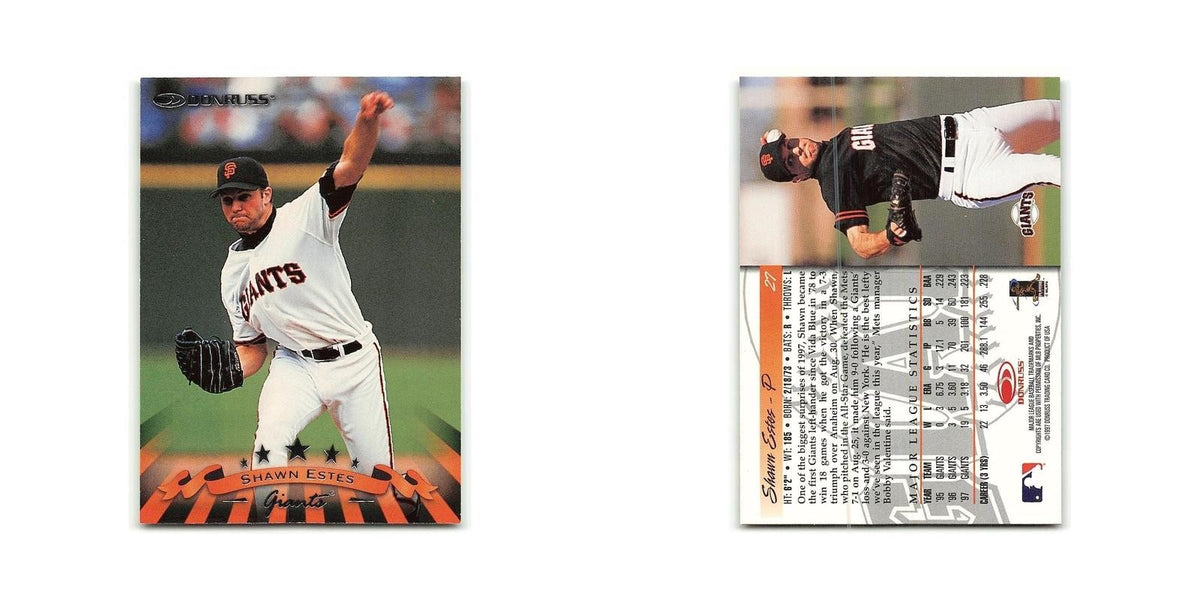 Shawn Estes 1998 Donruss #27 San Francisco Giants Baseball Card NM