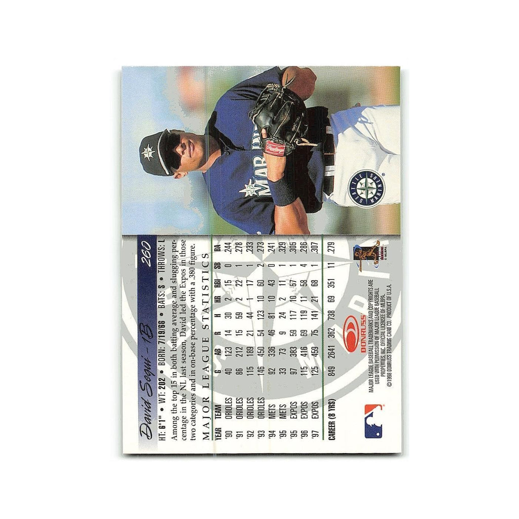 David Segui 1998 Donruss #260 Seattle Mariners Baseball Card NM