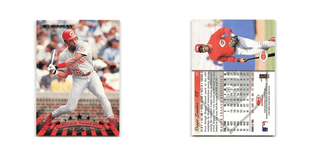 Reggie Sanders 1998 Donruss #75 Cincinnati Reds Baseball Card NM