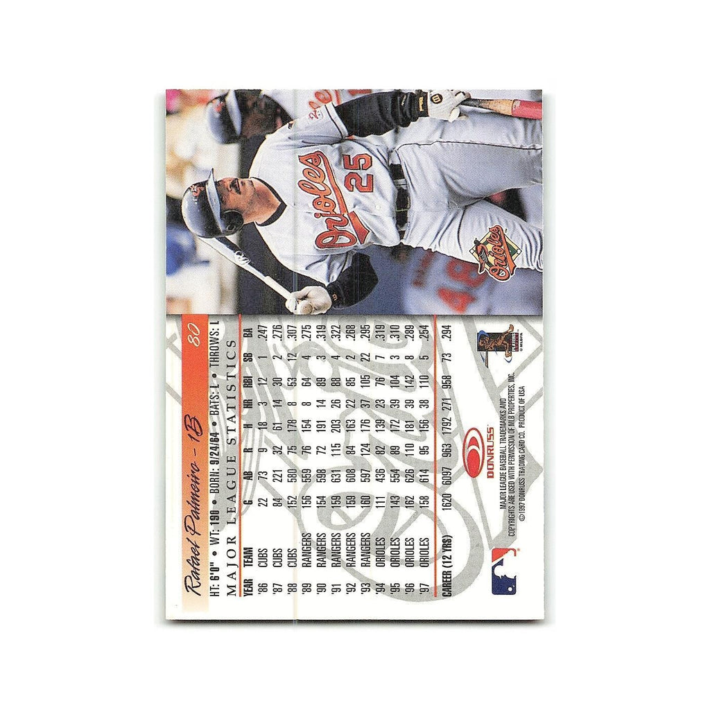 Rafael Palmeiro 1998 Donruss #80 Baltimore Orioles Baseball Card NM