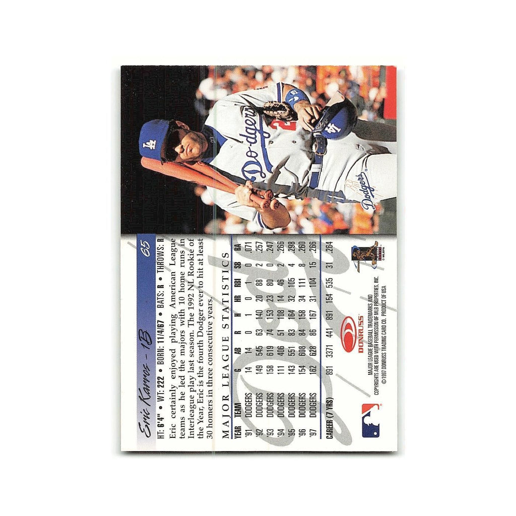 Eric Karros 1998 Donruss #65 Los Angeles Dodgers Baseball Card NM