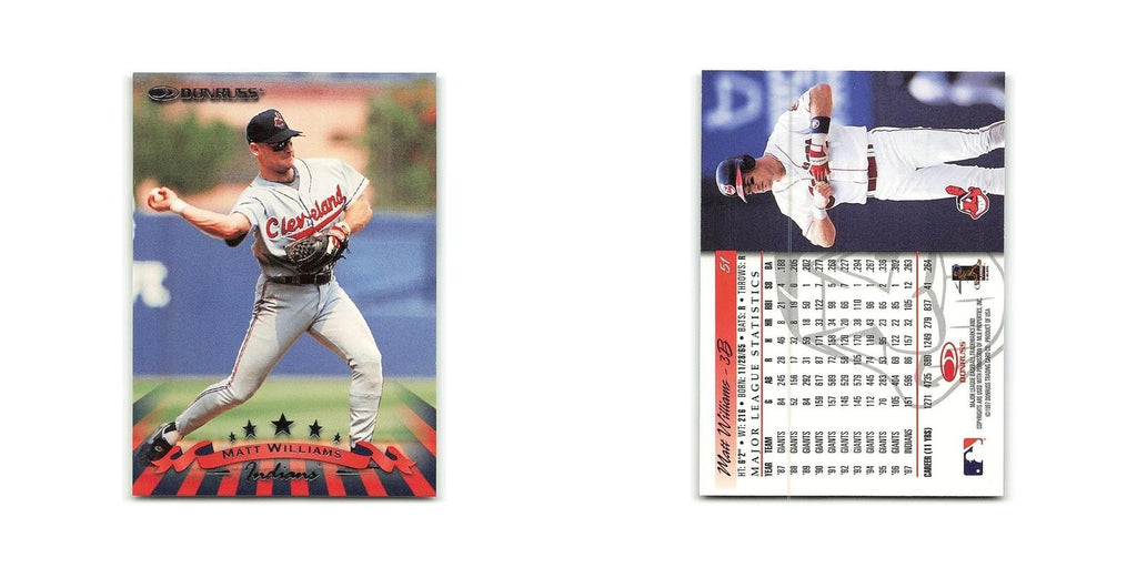 Matt Williams 1998 Donruss #51 Cleveland Indians Baseball Card NM