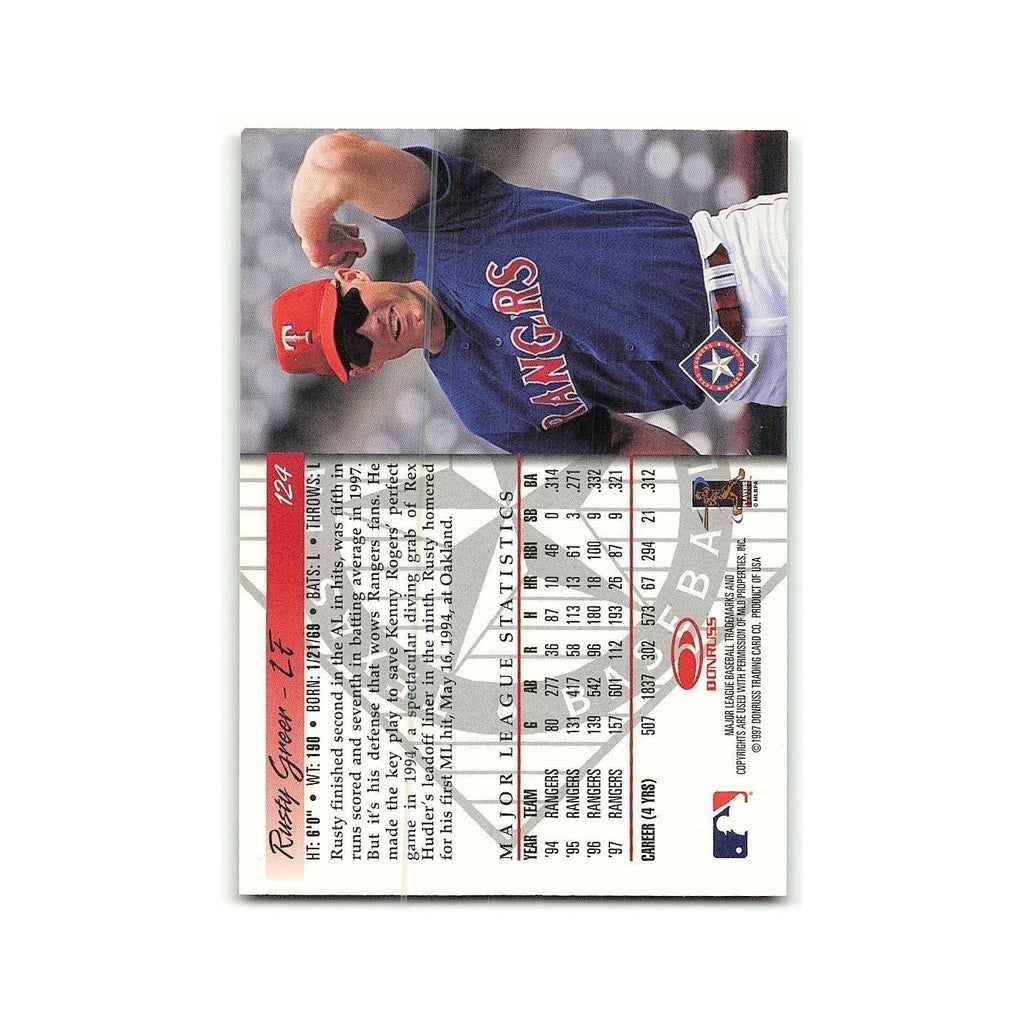 Rusty Greer 1998 Donruss #124 Texas Rangers Baseball Card NM