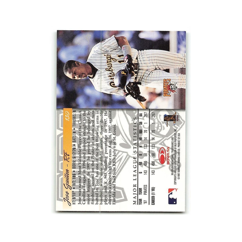 Jose Guillen 1998 Donruss #130 Pittsburgh Pirates Baseball Card NM