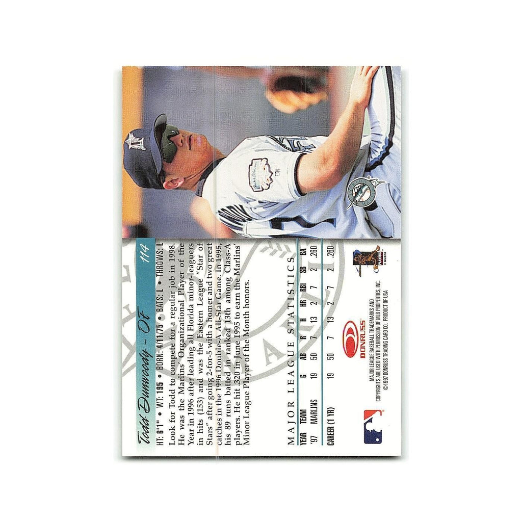 Todd Dunwoody 1998 Donruss #114 Florida Marlins Baseball Card NM