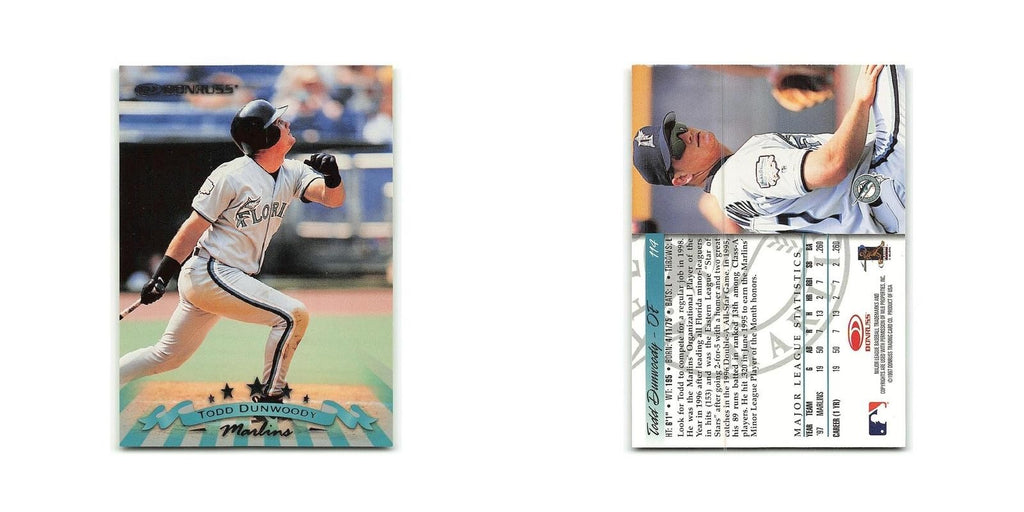 Todd Dunwoody 1998 Donruss #114 Florida Marlins Baseball Card NM