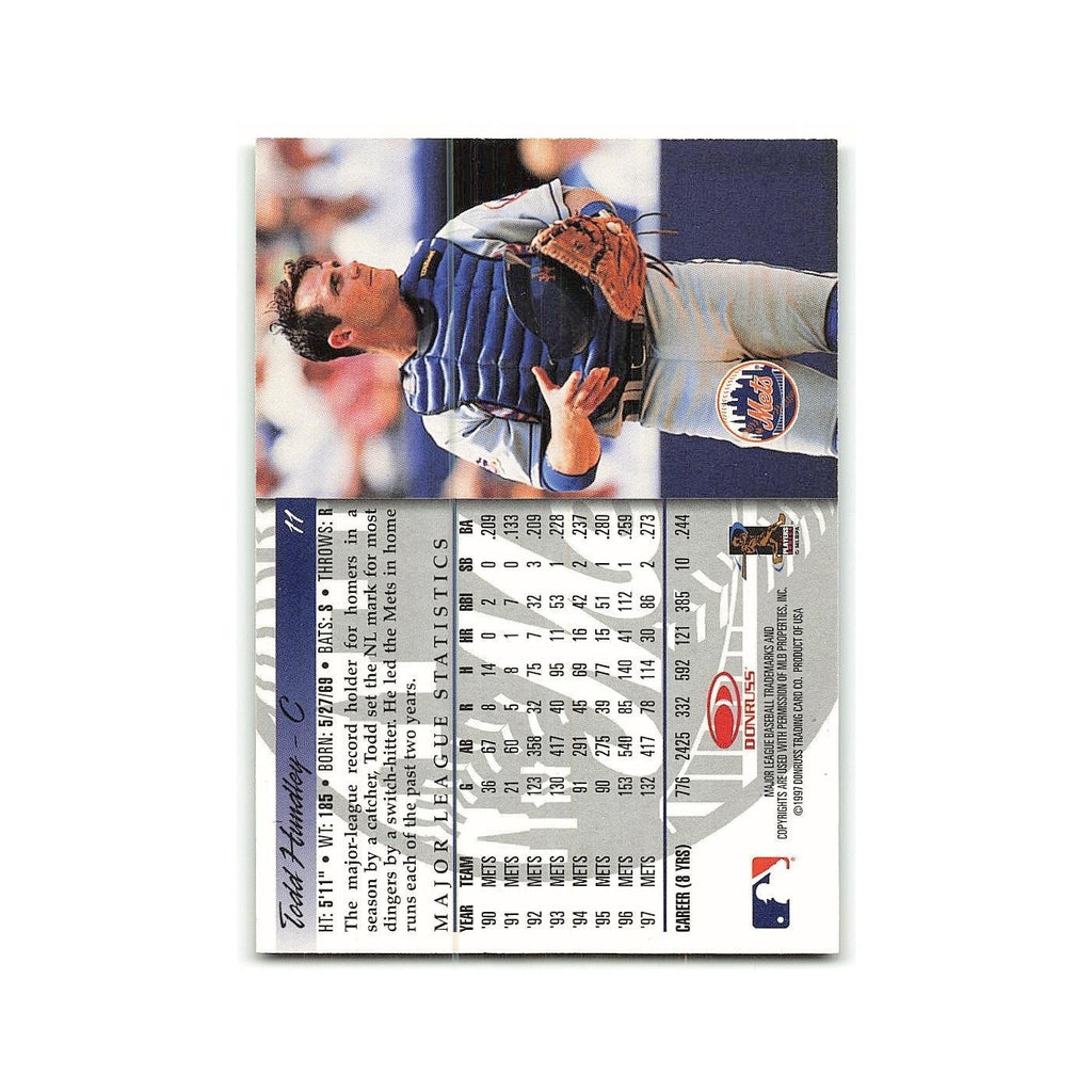 Todd Hundley 1998 Donruss #11 New York Mets Baseball Card NM