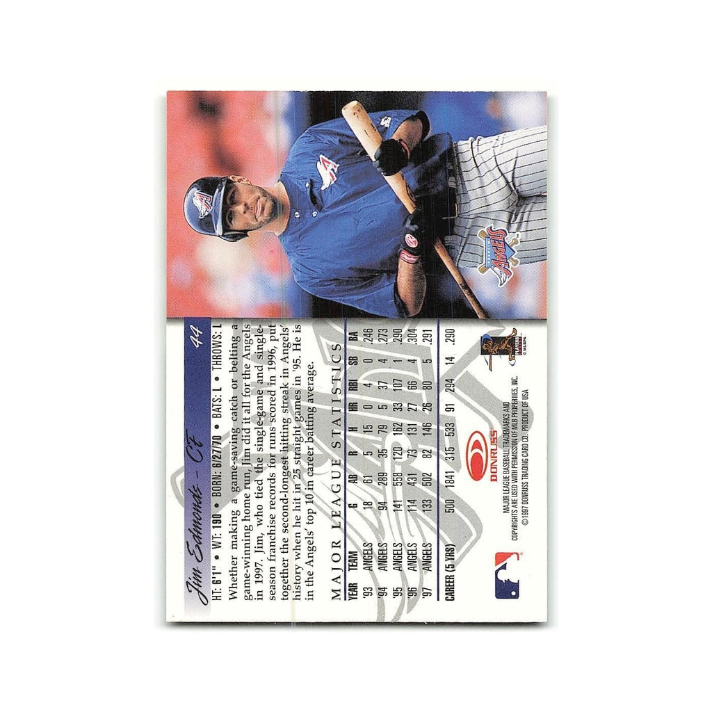 Jim Edmonds 1998 Donruss #44 Anaheim Angels Baseball Card NM