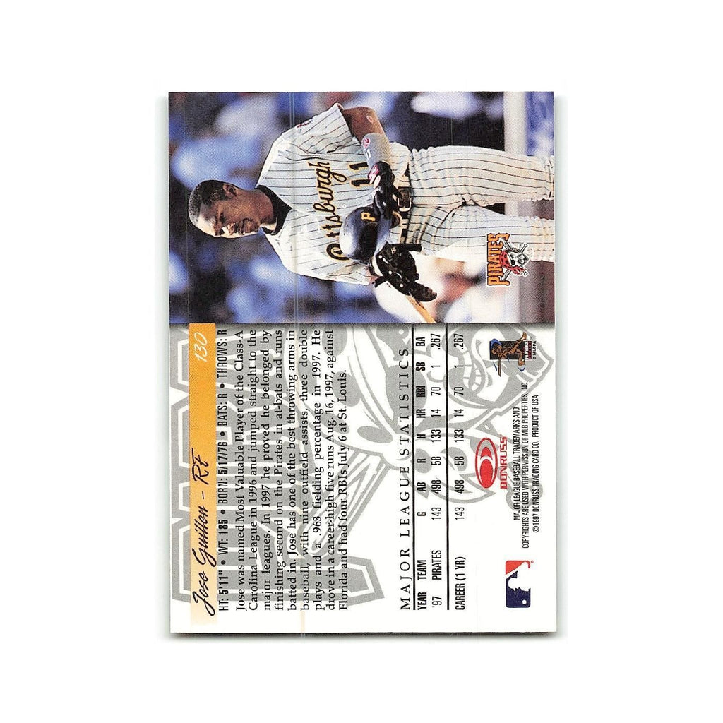 Jose Guillen 1998 Donruss #130 Pittsburgh Pirates Baseball Card NM