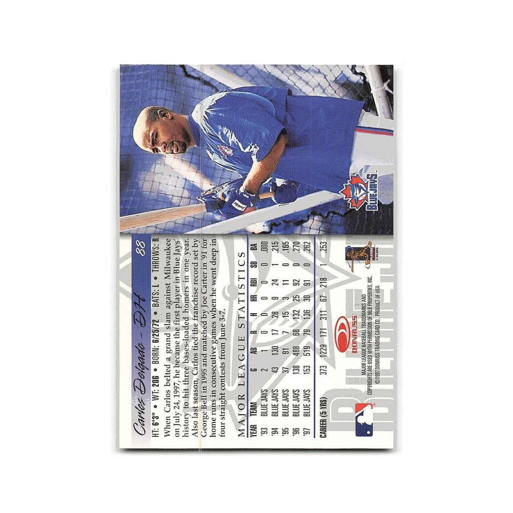 Carlos Delgado 1998 Donruss #88 Toronto Blue Jays Baseball Card NM