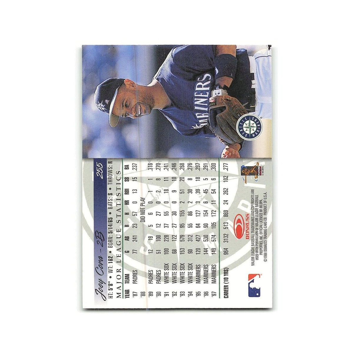 Joey Cora 1998 Donruss #255 Seattle Mariners Baseball Card NM