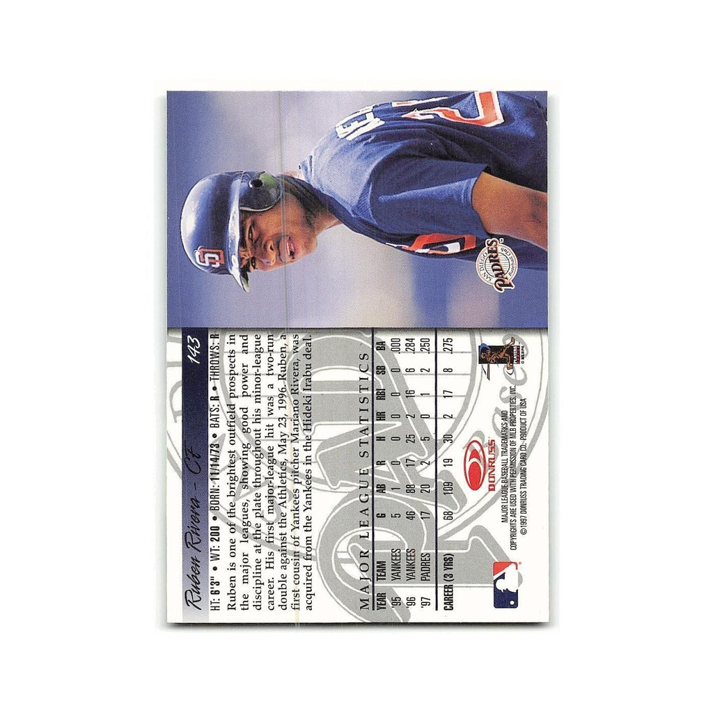 Ruben Rivera 1998 Donruss #143 San Diego Padres Baseball Card NM