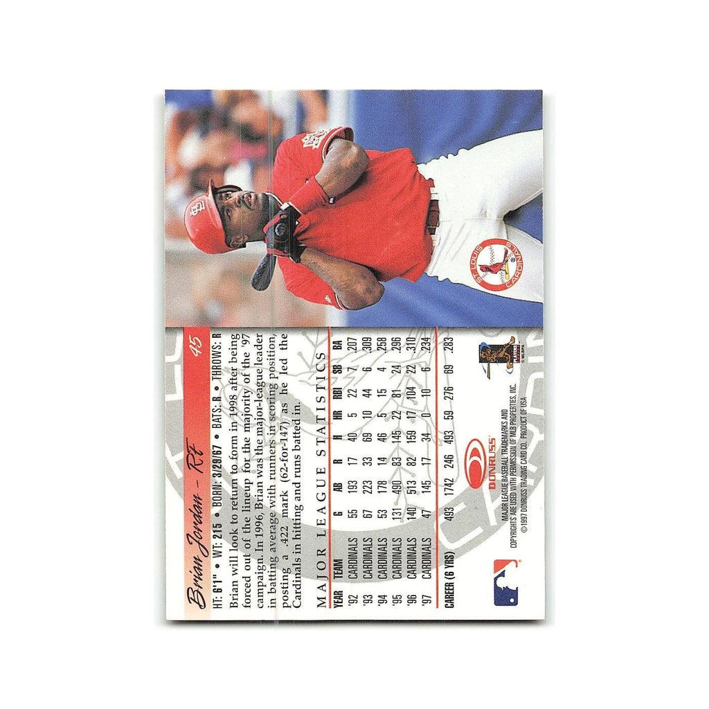 Brian Jordan 1998 Donruss #45 St. Louis Cardinals Baseball Card NM