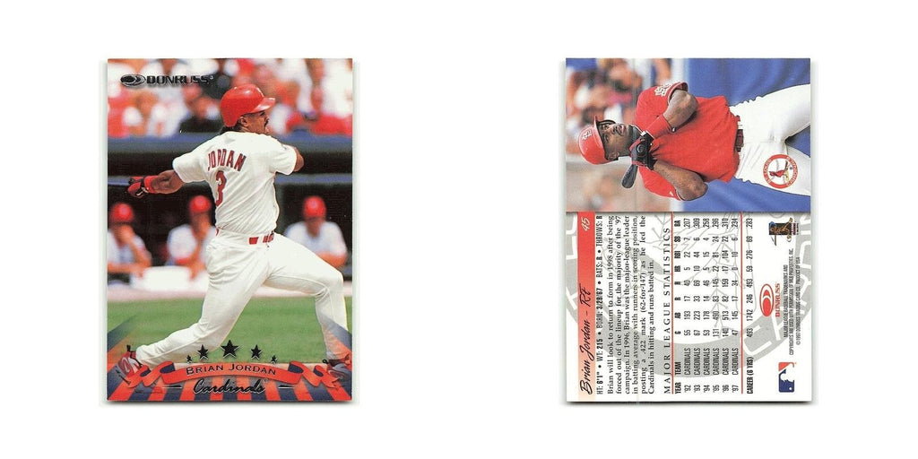 Brian Jordan 1998 Donruss #45 St. Louis Cardinals Baseball Card NM