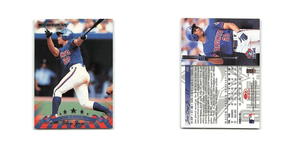 Jose Cruz Jr. 1998 Donruss #115 Toronto Blue Jays Baseball Card NM