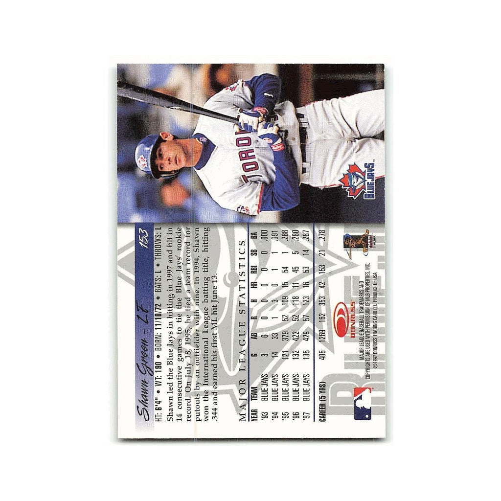 Shawn Green 1998 Donruss #153 Toronto Blue Jays Baseball Card NM