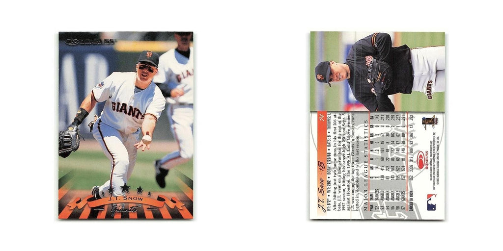 J.T. Snow 1998 Donruss #74 San Francisco Giants Baseball Card NM