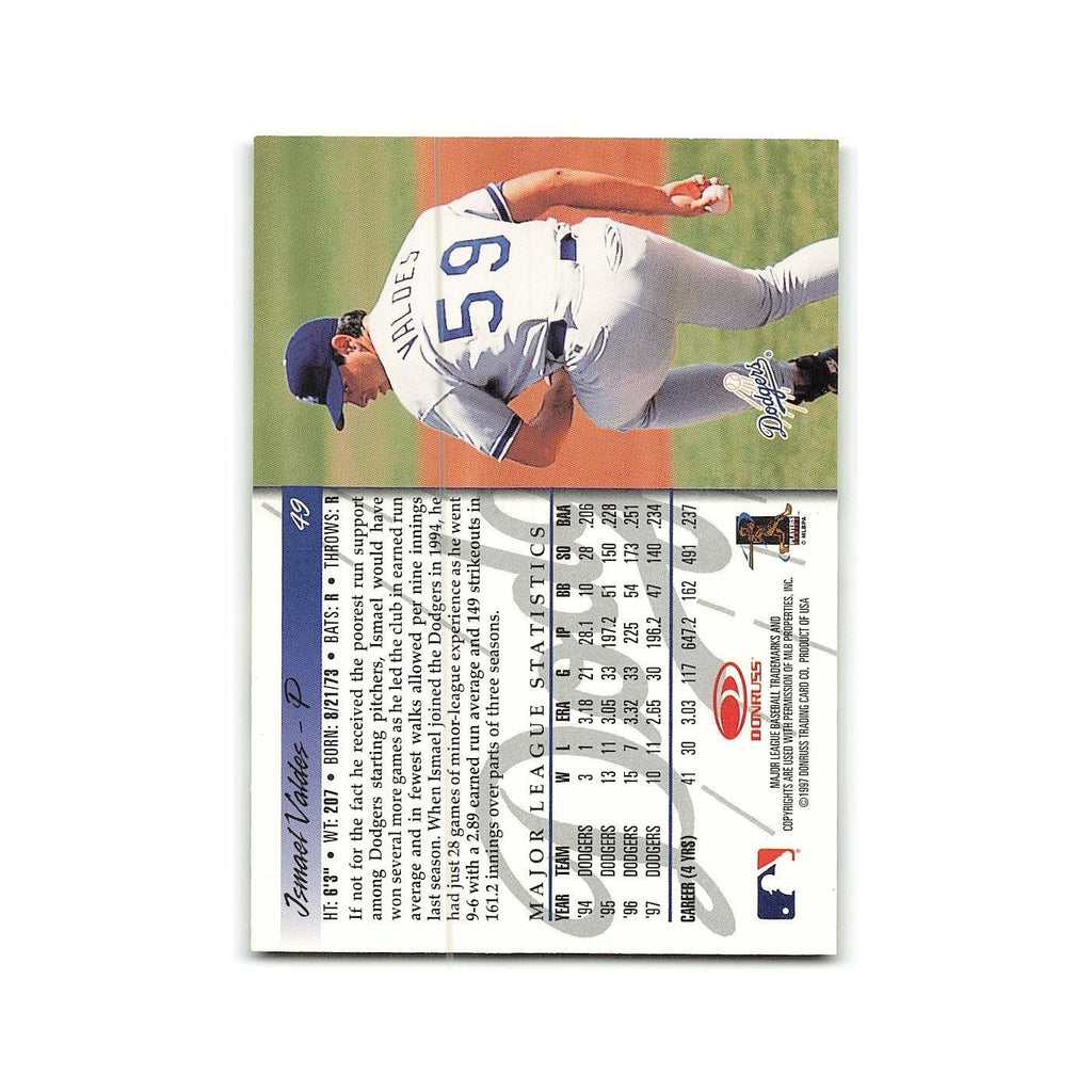 Ismael Valdes 1998 Donruss #49 Los Angeles Dodgers Baseball Card NM