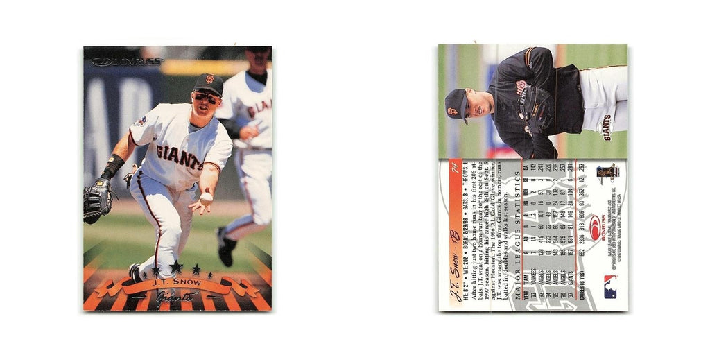 J.T. Snow 1998 Donruss #74 San Francisco Giants Baseball Card NM