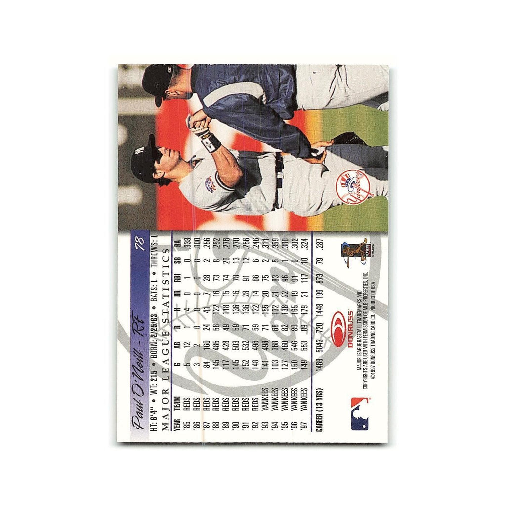 Paul O'Neill 1998 Donruss #78 New York Yankees Baseball Card NM