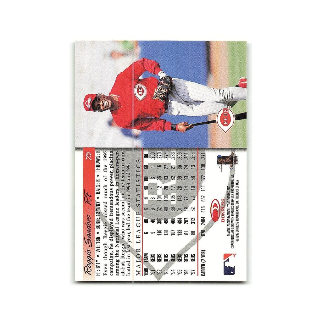 Reggie Sanders 1998 Donruss #75 Cincinnati Reds Baseball Card NM