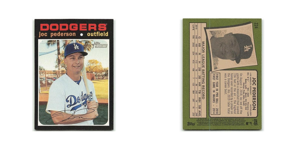 Joc Pederson 2020 Topps Heritage #224 Los Angeles Dodgers Baseball Card NM