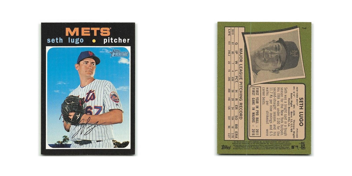 Seth Lugo 2020 Topps Heritage #7 New York Mets Baseball Card NM