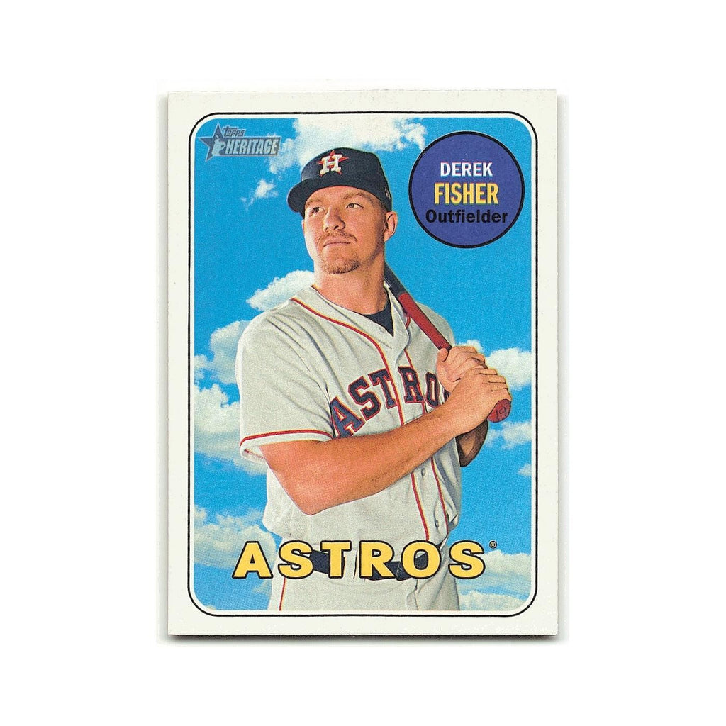 Derek Fisher 2018 Topps Heritage #56 Houston Astros Baseball Card NM