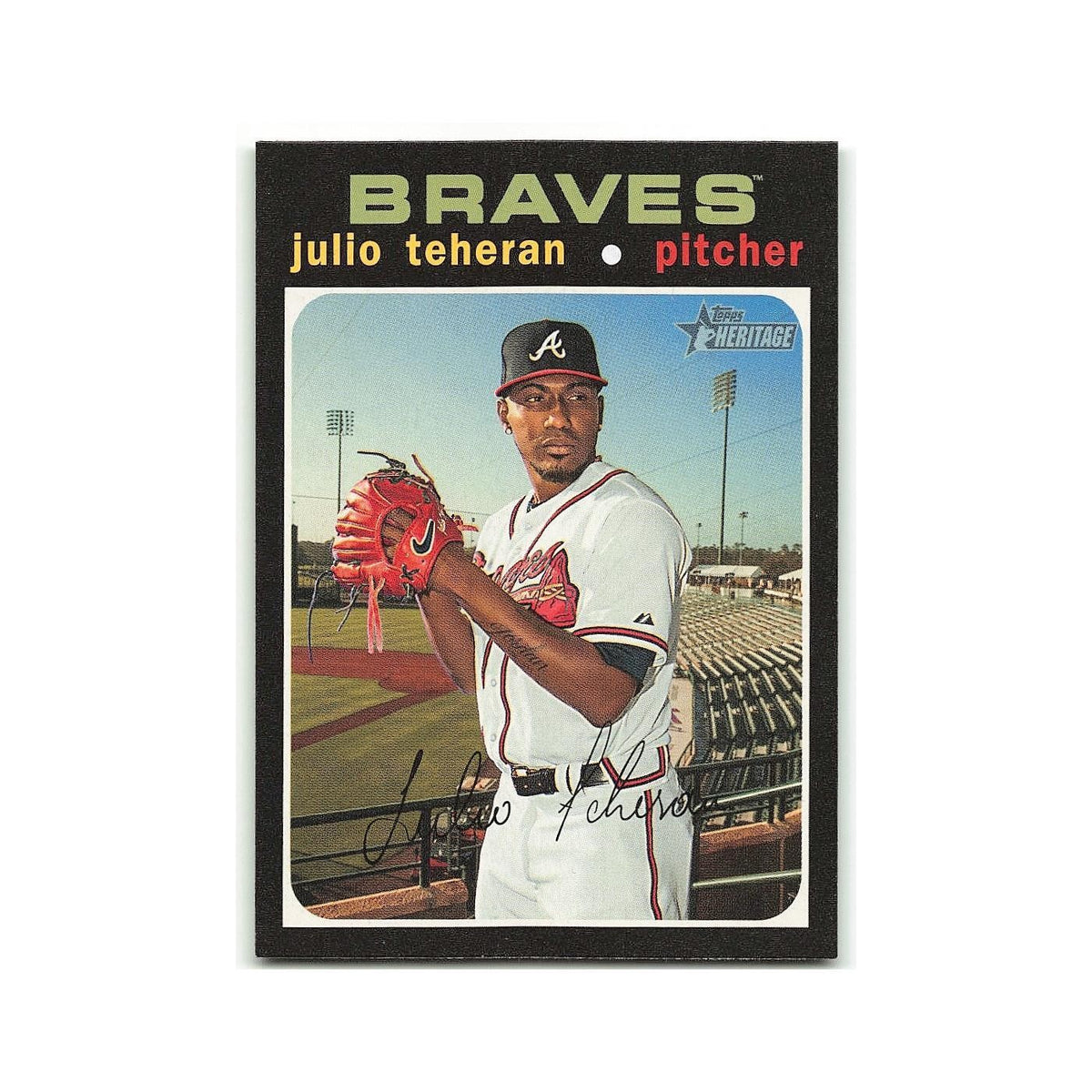 Julio Teheran 2020 Topps Heritage #22 Atlanta Braves Baseball Card NM